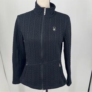 Spyder Women's Textured Black Ski Jacket sz m